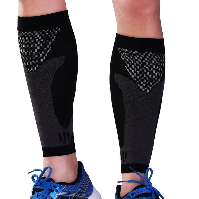 Crofta 1Pair Sports Calf Compression Sleeves Shin Splint Leg Support Brace Wraps S