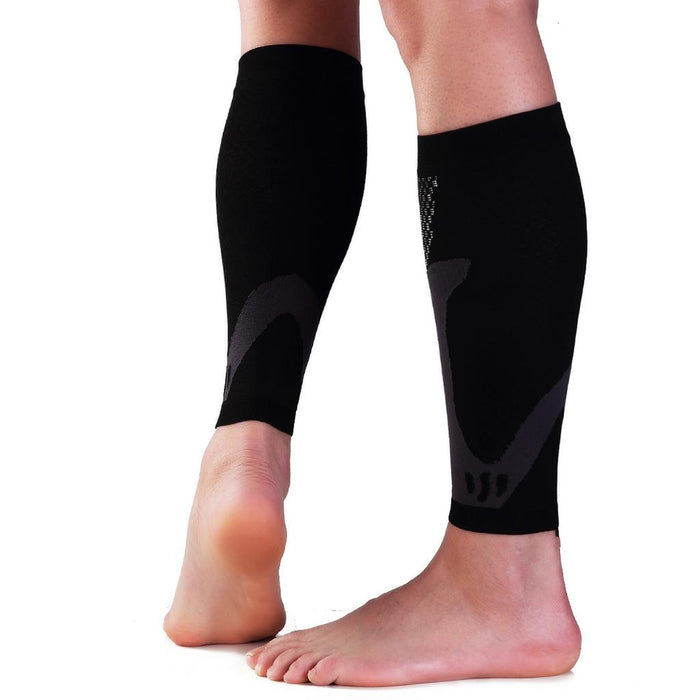 Crofta 1Pair Sports Calf Compression Sleeves Shin Splint Leg Support Brace Wraps S