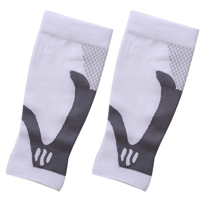 Crofta 1 Pair Sports  Running Calf Compression Sleeves Leg Guard Wrap White S