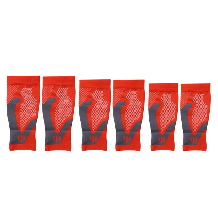 Crofta 1 Pair Sports  Running Calf Compression Sleeves Leg Guard Wrap Orange S