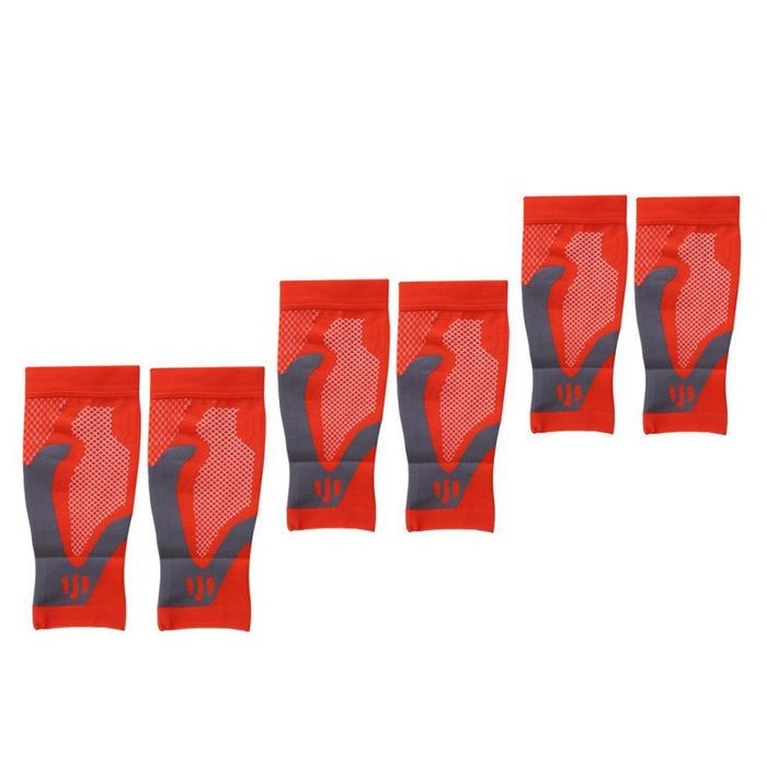 Crofta 1 Pair Sports  Running Calf Compression Sleeves Leg Guard Wrap Orange S