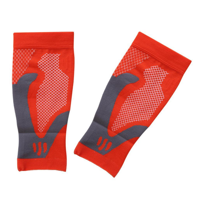 Crofta 1 Pair Sports  Running Calf Compression Sleeves Leg Guard Wrap Orange S