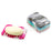 Crofta 2 Pcs Silicone Soap Dish Soap Holder Soap box Plate Tray  Pink white