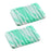 Crofta 2 Pcs Silicone Soap Dish Soap Holder Soap box Plate Tray  Mint white