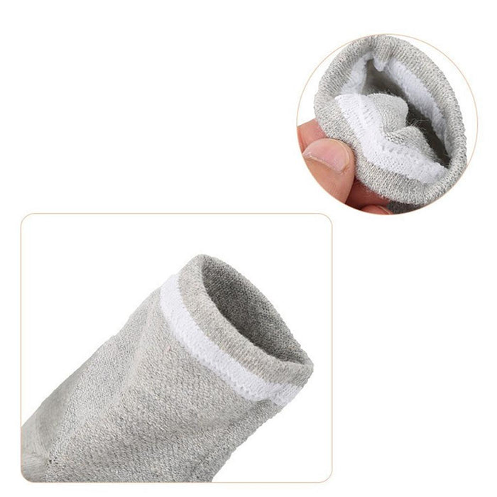 Crofta 1 Pair Vented Open Toe Heel Socks Sleeves Protector for Cracked Feet Gray