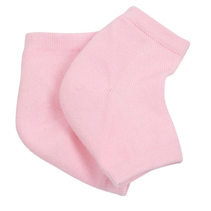 Crofta 1 Pair Vented Open Toe Heel Socks Sleeves Protector for Cracked Feet Pink