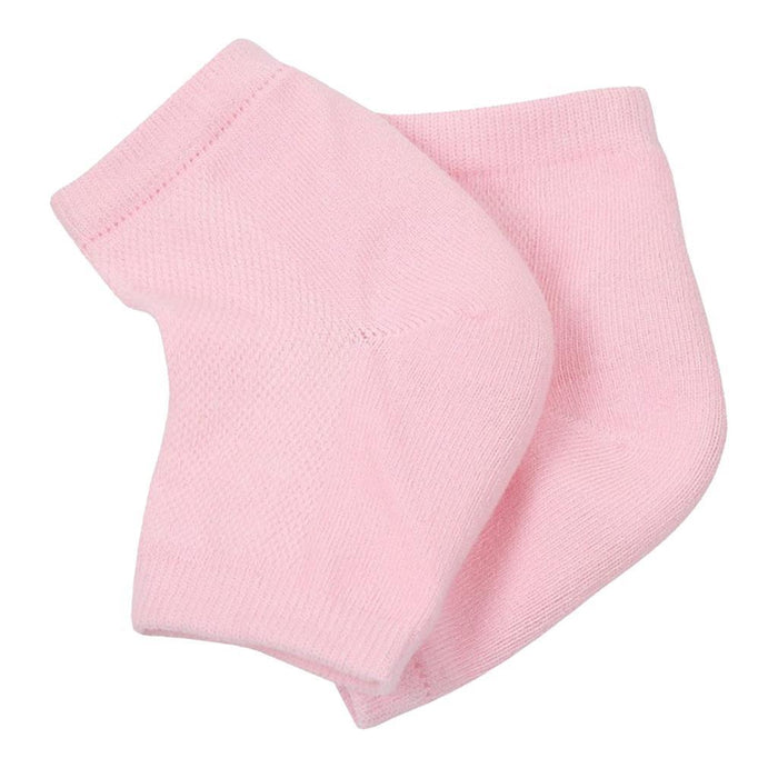 Crofta 1 Pair Vented Open Toe Heel Socks Sleeves Protector for Cracked Feet Pink