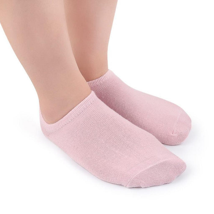 Crofta 1Pair Spa Gel Socks Moisturising Dry Heel Repair Crack Foot Skin Care Pink