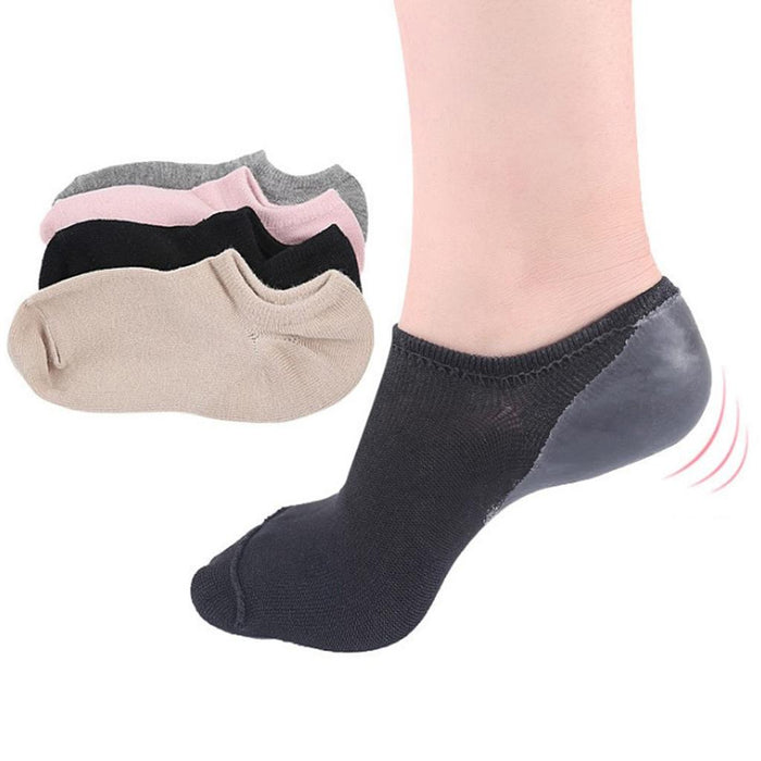 Crofta 1Pair Spa Gel Socks Moisturising Dry Heel Repair Crack Foot Skin Care Black