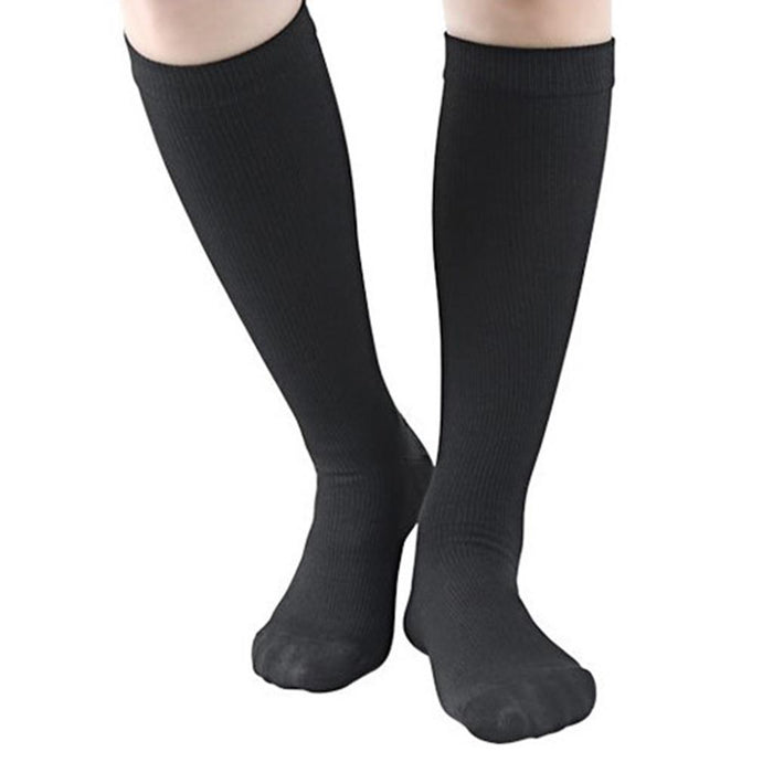 Crofta Women Compression Knee High Sock for Athletic Running Flight Travel L XL