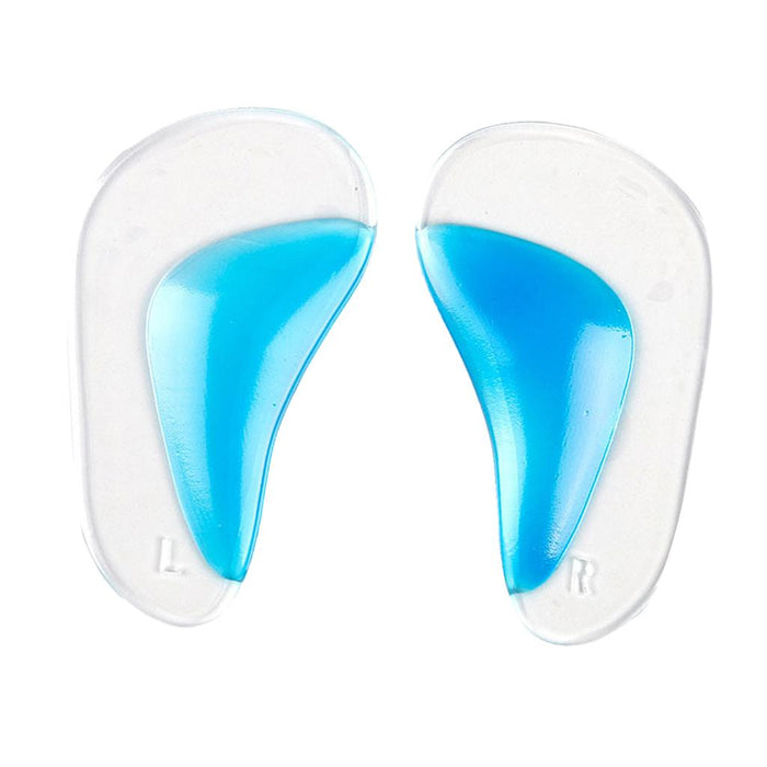 Crofta 1 Pair Silicone Arch Support Insoles Orthotic Insoles Cushion Insert L Blue