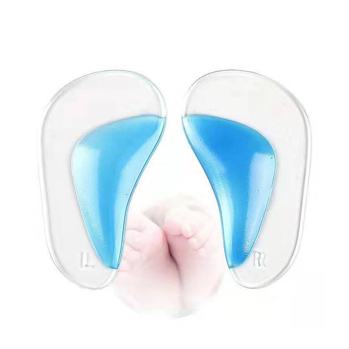 Crofta 1 Pair Silicone Arch Support Insoles Orthotic Insoles Cushion Insert L Blue