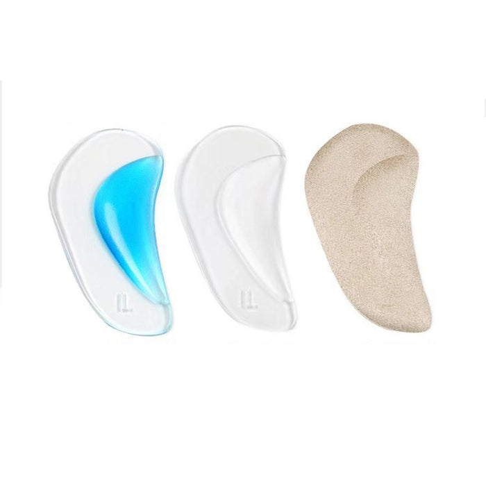 Crofta 1 Pair Silicone Arch Support Insoles Orthotic Insoles Cushion Insert L Clear