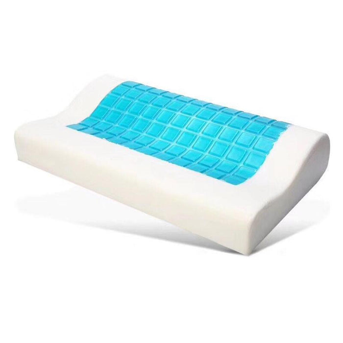 Crofta Cooling MemoryFoam Cervical Pillow Gel Head Neck Back Support Pad Light Blue