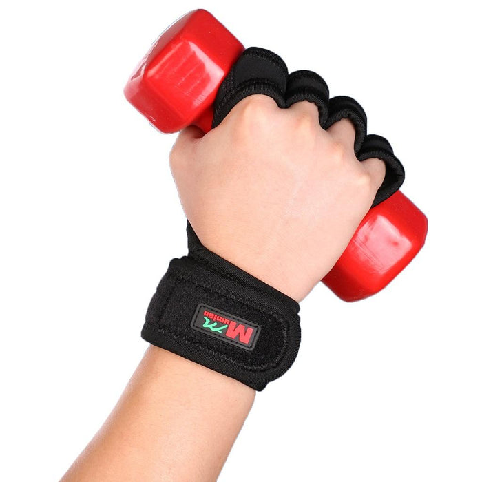 Crofta 1Pair Fitness Gloves Weight Lifting Gym Workout Training Wrist Wrap Brace  L