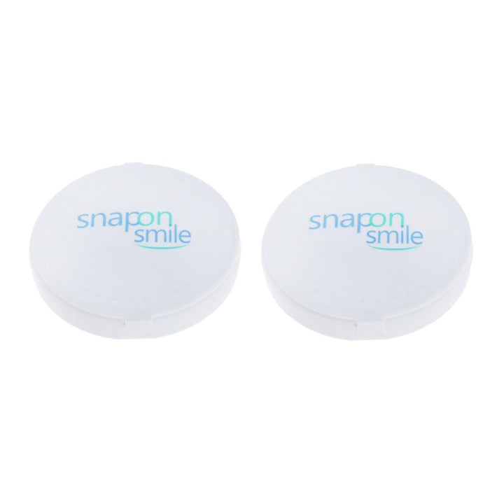 Crofta 2 Pcs Silicone Lower False Teeth Dental Veneers Dentures Fake Tooth w/ Case