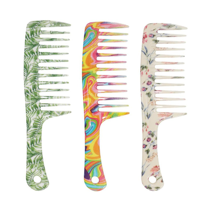 Crofta 1Pcs Hairdressing Comb Anti-static Handle Wide Tooth Hair Comb Detangling 01