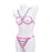 Crofta Women Hot Clear Leather Lingerie Babydoll G-String Thong Underwear Nightwear