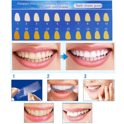 Crofta 14 Pcs Teeth Whitening Strips Home Teeth Bleaching Intensive Stains Remover