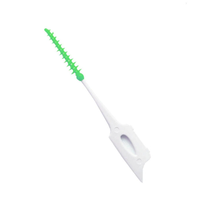 Crofta 160 Pcs Dental Interdental Brush Tooth Pick Flosser Toothpick Sticks Green