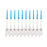 Crofta 160 Pcs Dental Interdental Brush Tooth Pick Flosser Toothpick Sticks Blue