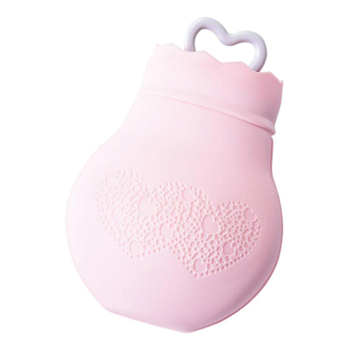 Crofta Silicone Hot Water Bottle Winter Warm Relaxing Heat Cold Therapy Pink 01