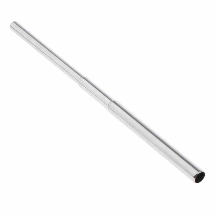 Crofta Reusable Stainless Steel Metal Straw Portable Telescopic Straw Set Silver