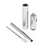 Crofta Reusable Stainless Steel Metal Straw Portable Telescopic Straw Set Silver