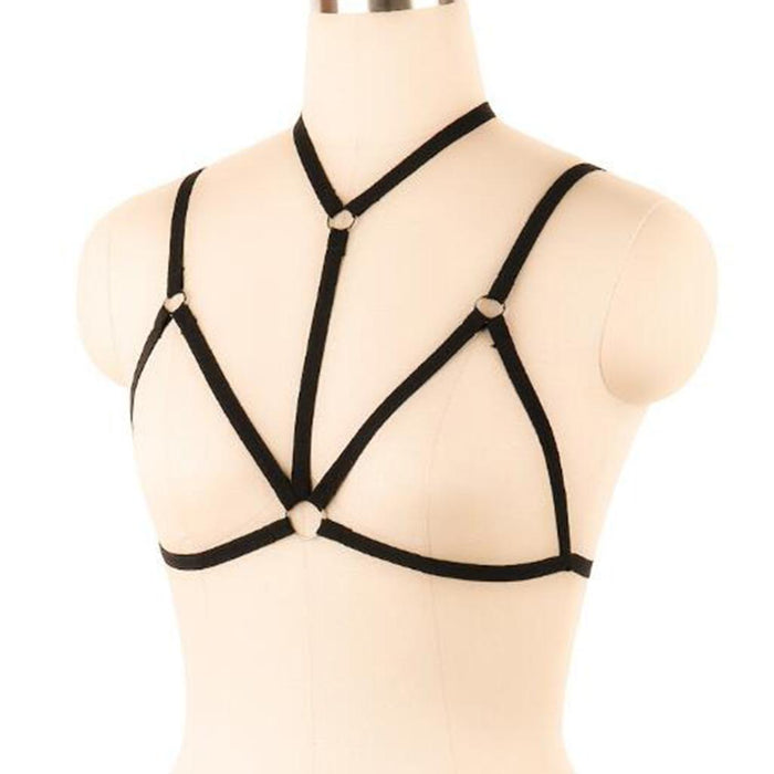 Crofta Women Sexy Lingerie Hollow Cage Harness Bra Top Bralettes Strappy Bustier 13