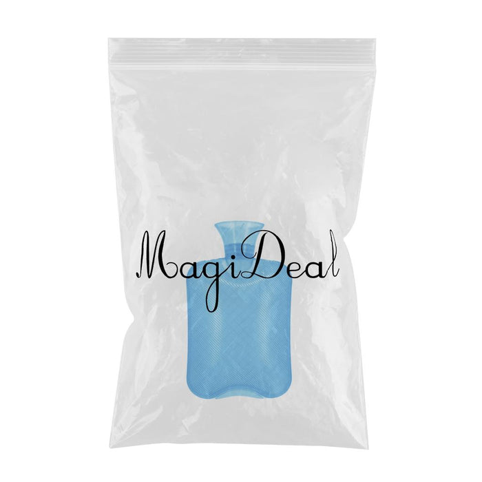 Crofta 1000ml PVC Leakproof Cold Hot Water Bottle Bag Pouch with Cover Blue 01