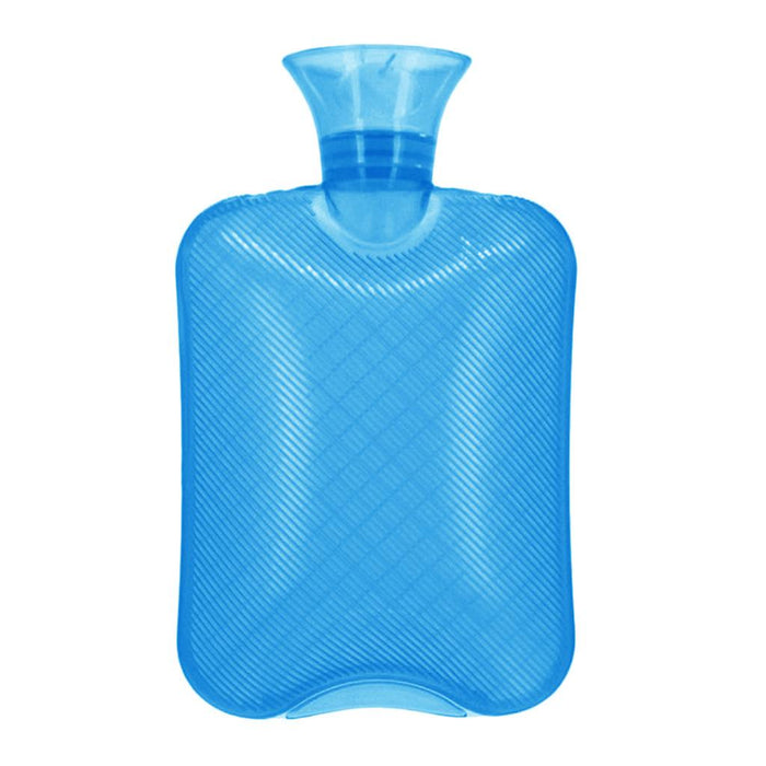 Crofta 1000ml PVC Leakproof Cold Hot Water Bottle Bag Pouch with Cover Blue 01