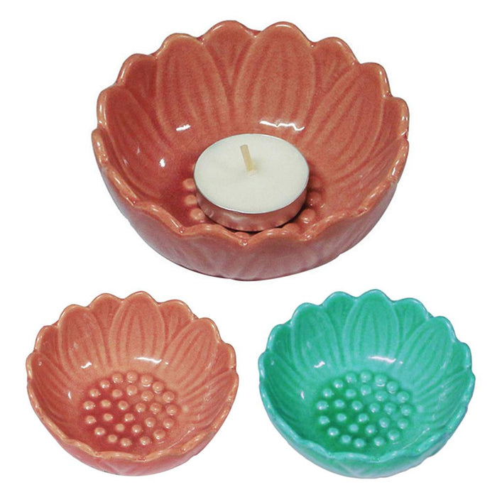 Crofta 2 Pcs Replacement Ceramic Dish for Lamp Wax Tart Oil Warmer Round 3.7"  Blue