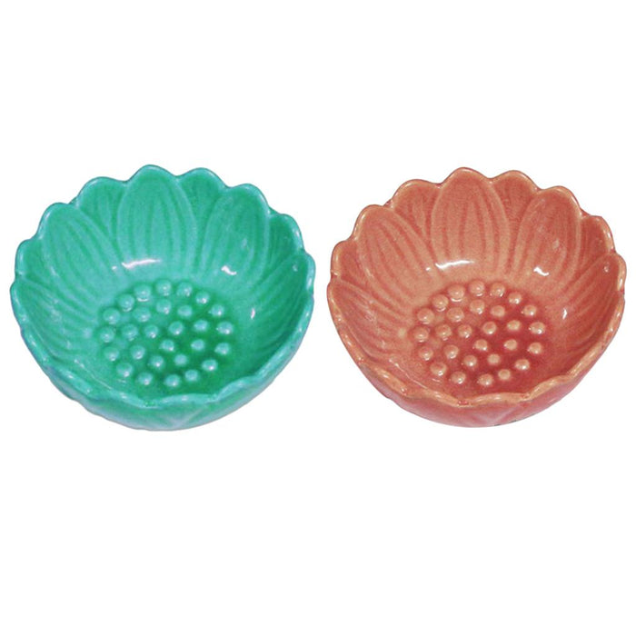 Crofta 2 Pcs Replacement Ceramic Dish for Lamp Wax Tart Oil Warmer Round 3.7"  Blue