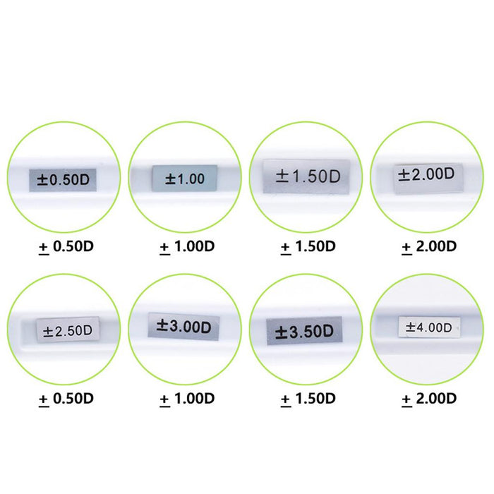 Crofta '+/- 0.50 to +/- 4.00 Optical Plastic Flip Lens Instrument White Â±100