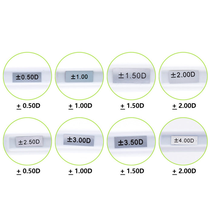 Crofta '+/- 0.50 to +/- 4.00 Optical Plastic Flip Lens Instrument White Â±400