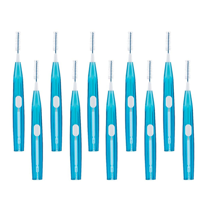 Crofta 10Pcs Push-Pull Interdental Brush Toothpick Floss Teeth Cleaner Oral Care