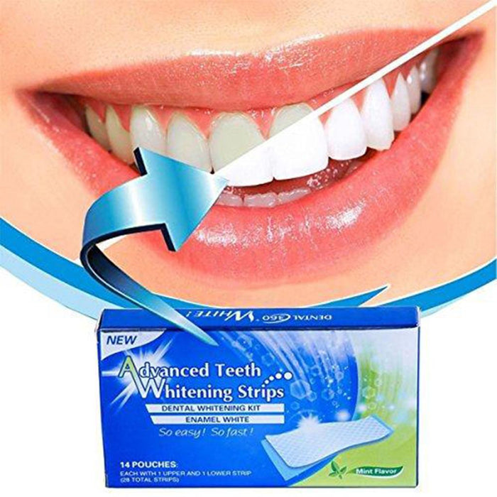 Crofta 14x Professional Teeth Whitening Strip Instant Tooth Bleaching Stain Remover