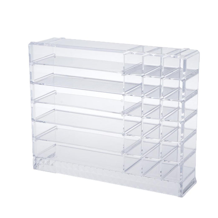 Crofta Clear Cosmetic Organizer Acrylic Makeup Drawers Jewelry Holder Case Storage