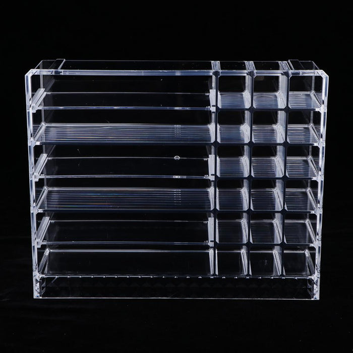 Crofta Clear Cosmetic Organizer Acrylic Makeup Drawers Jewelry Holder Case Storage