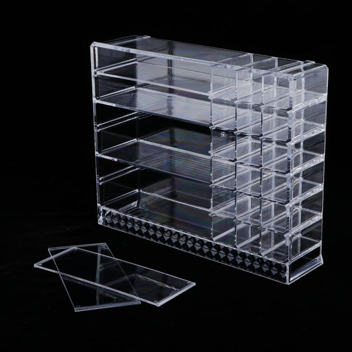 Crofta Clear Cosmetic Organizer Acrylic Makeup Drawers Jewelry Holder Case Storage