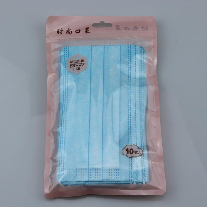 Crofta 10x 3 Ply Disposable Protective Face Mouth Mask Anti Dust Droplets Spreading