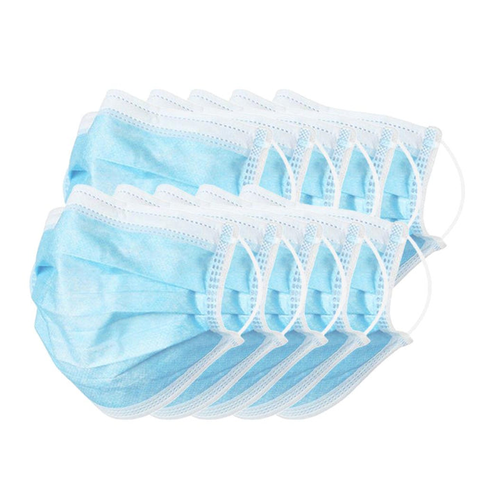 Crofta 10x 3 Ply Disposable Protective Face Mouth Mask Anti Dust Droplets Spreading