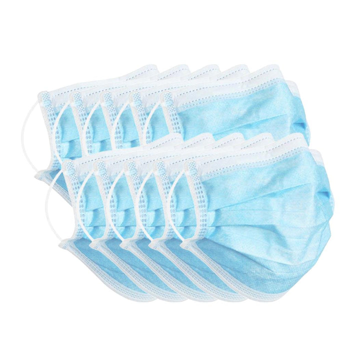 Crofta 10x 3 Ply Disposable Protective Face Mouth Mask Anti Dust Droplets Spreading