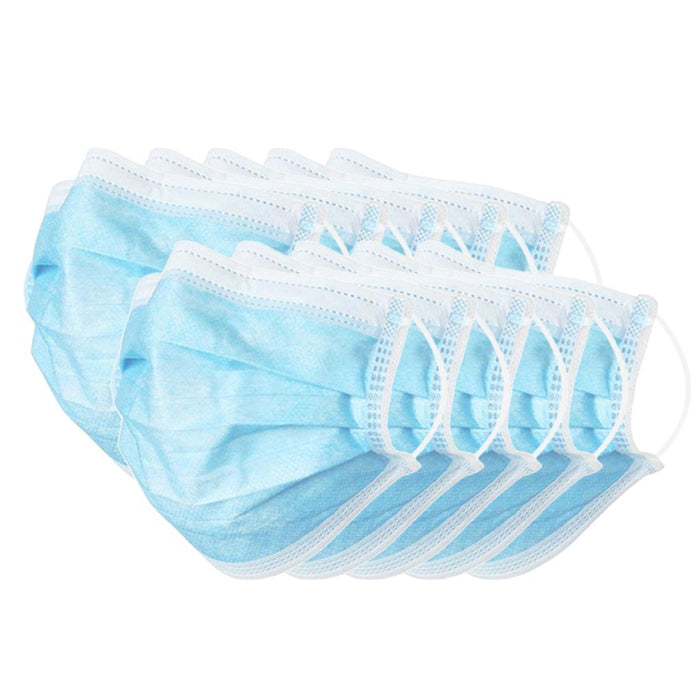 Crofta 10x 3 Ply Disposable Protective Face Mouth Mask Anti Dust Droplets Spreading