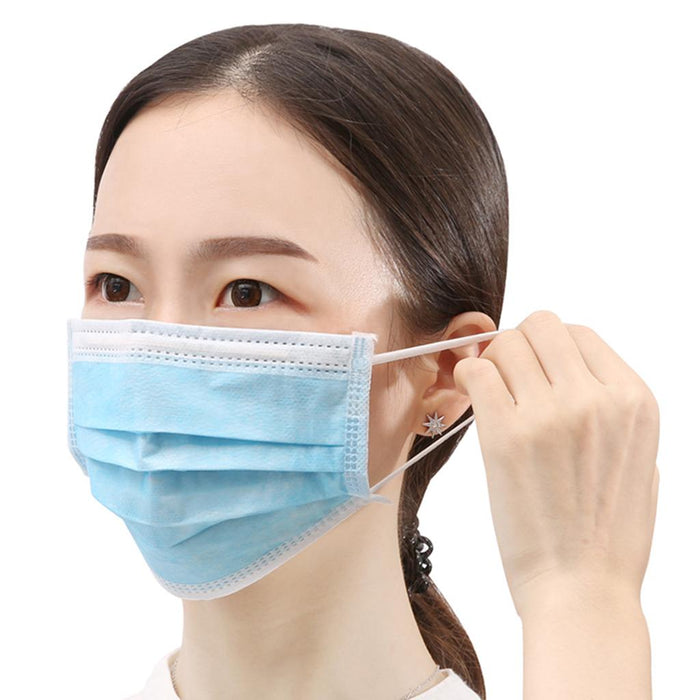 Crofta 10x 3 Ply Disposable Protective Face Mouth Mask Anti Dust Droplets Spreading