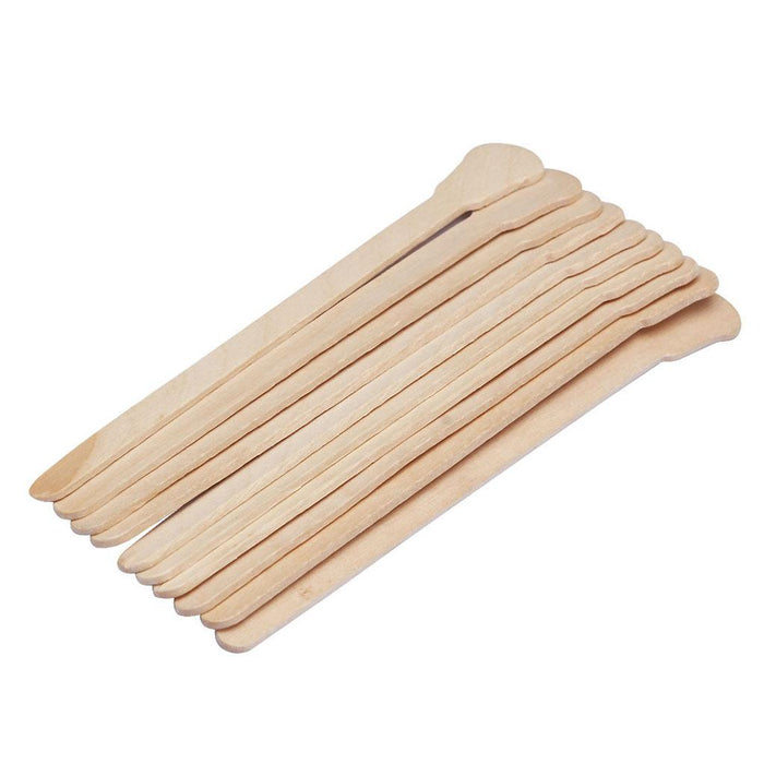 Crofta 100 Pcs Wooden Hair Removal Sticks Wax Applicator Waxing Beans Spatulas