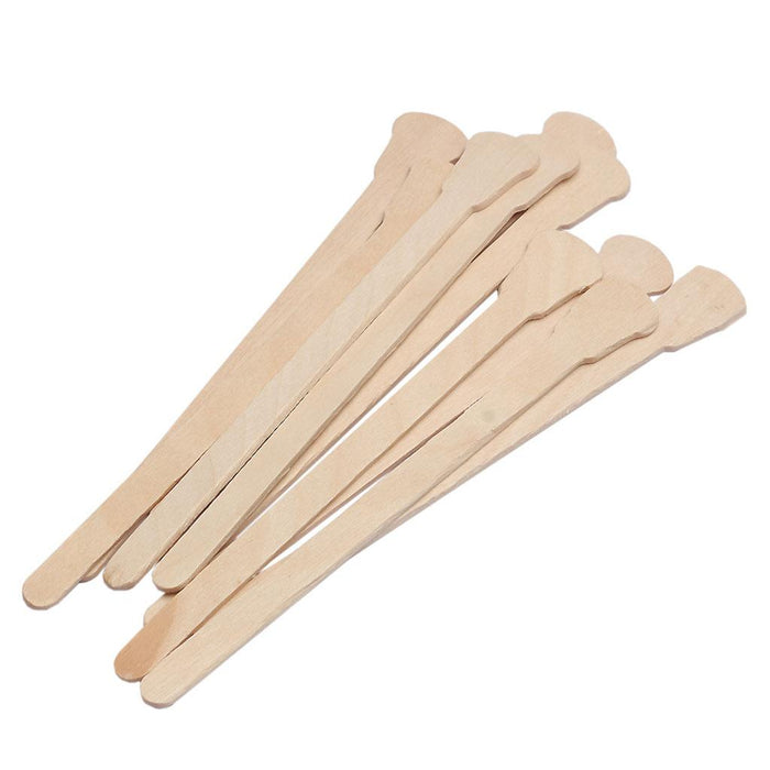 Crofta 100 Pcs Wooden Hair Removal Sticks Wax Applicator Waxing Beans Spatulas