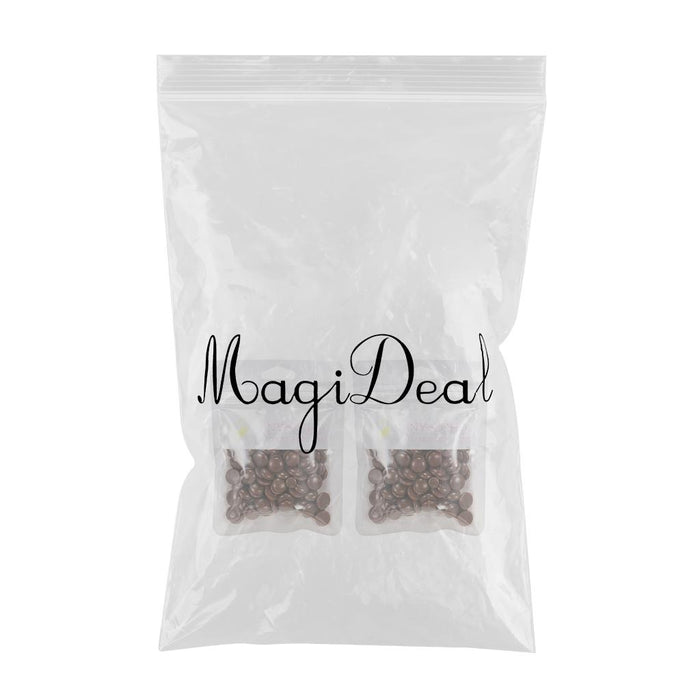 Crofta 2 Pcs Depilatory Hard Wax Beads for Bikini Painless Hair Removal Coffee