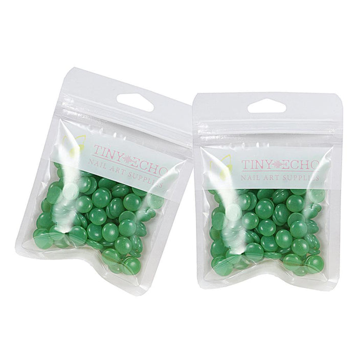 Crofta 2 Pcs Depilatory Hard Wax Beads for Bikini Painless Hair Removal Dark Green