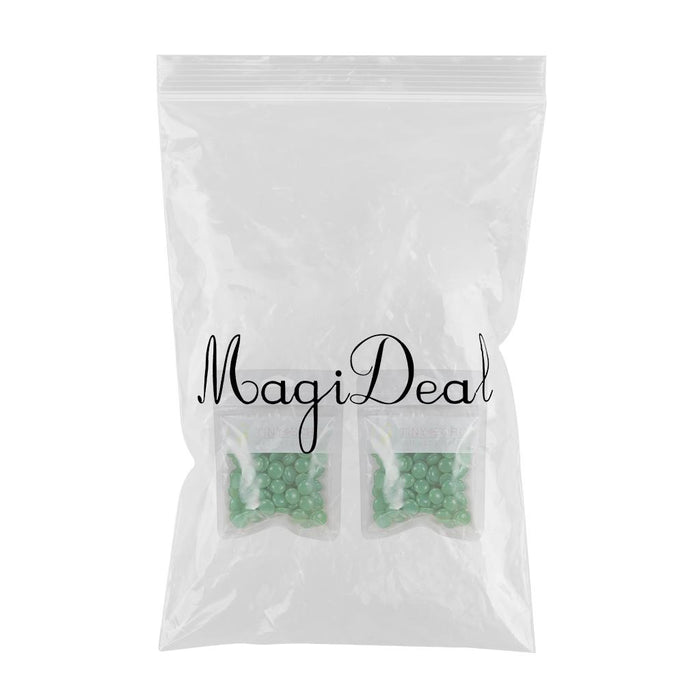 Crofta 2 Pcs Depilatory Hard Wax Beads for Bikini Painless Hair Removal Dark Green